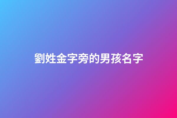 劉姓金字旁的男孩名字(劉姓金字旁的男孩名字有哪些)-第1張-男孩起名-玄機派