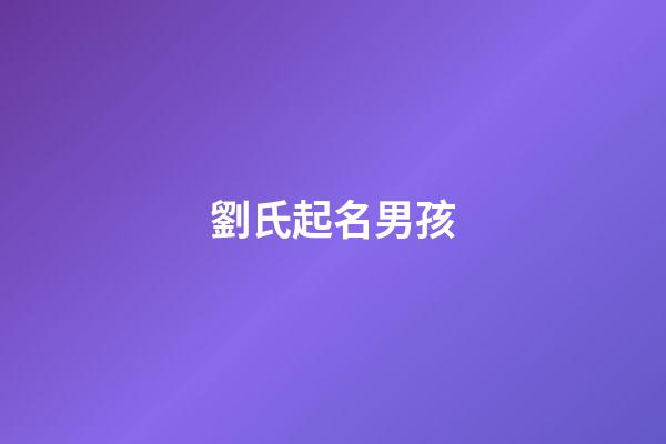 劉氏起名男孩(劉氏名字洋氣男孩名字)-第1張-男孩起名-玄機派