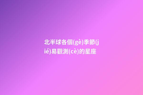 北半球各個(gè)季節(jié)易觀測(cè)的星座