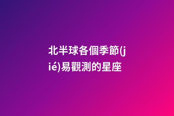 北半球各個季節(jié)易觀測的星座