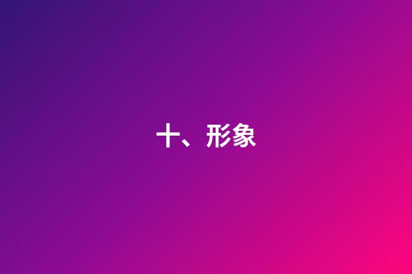 十、形象