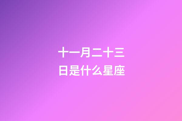 十一月二十三日是什么星座（唯一管得住射手座的星座）-第1張-星座運(yùn)勢(shì)-玄機(jī)派