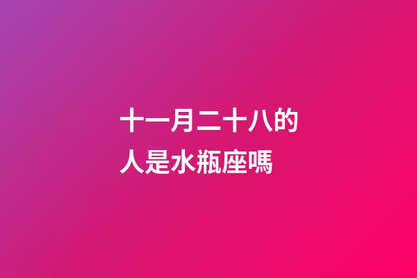 十一月二十八的人是水瓶座嗎-第1張-星座運(yùn)勢(shì)-玄機(jī)派