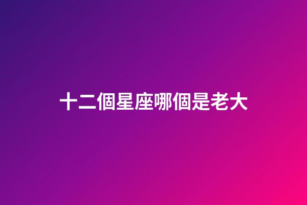 十二個星座哪個是老大-第1張-星座運(yùn)勢-玄機(jī)派
