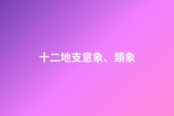 十二地支意象、類象