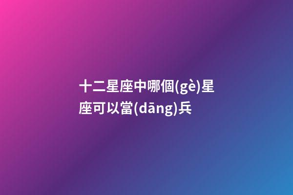 十二星座中哪個(gè)星座可以當(dāng)兵-第1張-星座運(yùn)勢(shì)-玄機(jī)派