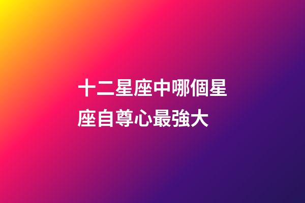 十二星座中哪個星座自尊心最強大-第1張-星座運勢-玄機派