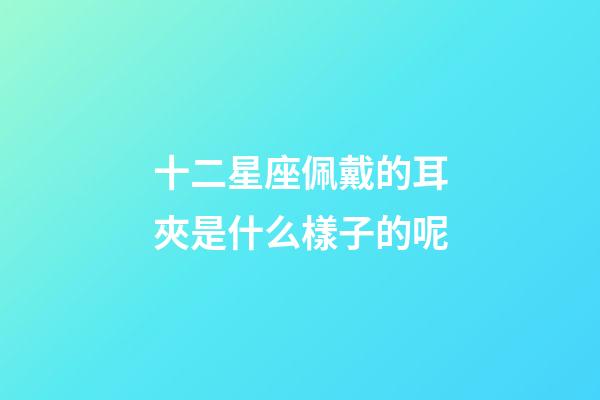 十二星座佩戴的耳夾是什么樣子的呢-第1張-星座運勢-玄機派