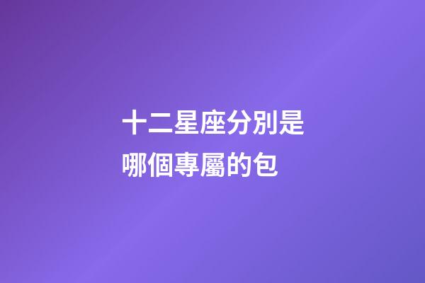 十二星座分別是哪個專屬的包-第1張-星座運勢-玄機派
