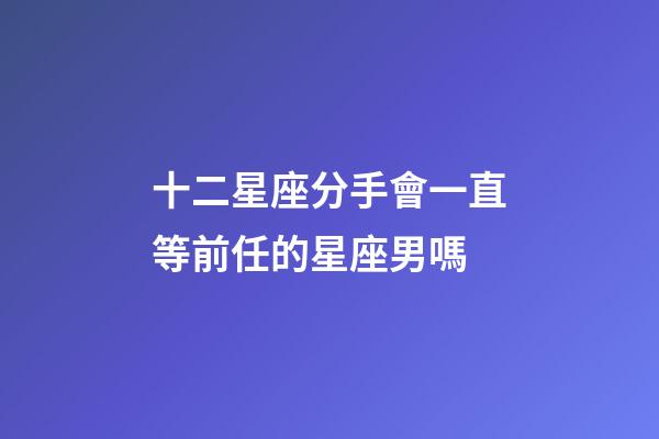 十二星座分手會一直等前任的星座男嗎-第1張-星座運勢-玄機派