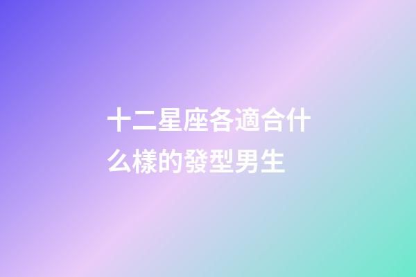 十二星座各適合什么樣的發型男生-第1張-星座運勢-玄機派