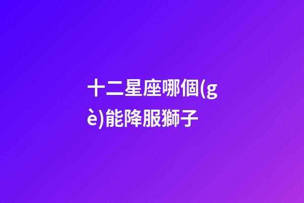 十二星座哪個(gè)能降服獅子-第1張-星座運(yùn)勢(shì)-玄機(jī)派
