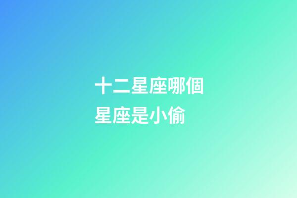 十二星座哪個星座是小偷-第1張-星座運勢-玄機派