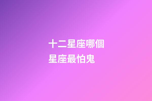 十二星座哪個星座最怕鬼-第1張-星座運勢-玄機派