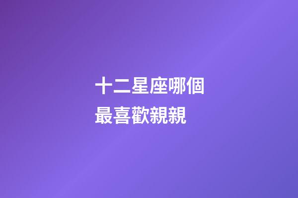十二星座哪個最喜歡親親-第1張-星座運勢-玄機派