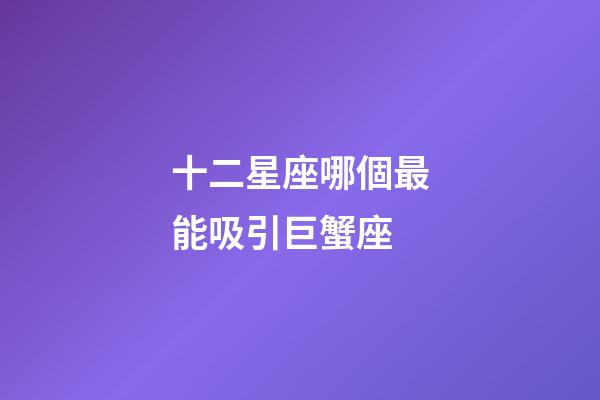 十二星座哪個最能吸引巨蟹座-第1張-星座運勢-玄機派