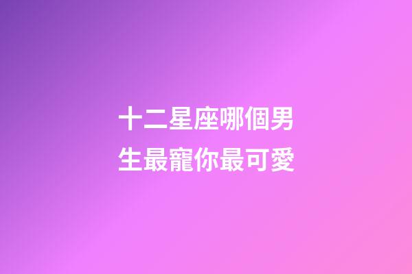 十二星座哪個男生最寵你最可愛-第1張-星座運勢-玄機(jī)派