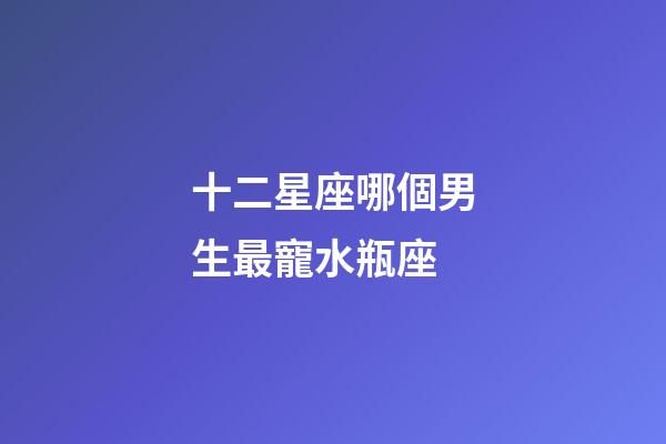十二星座哪個男生最寵水瓶座-第1張-星座運勢-玄機派