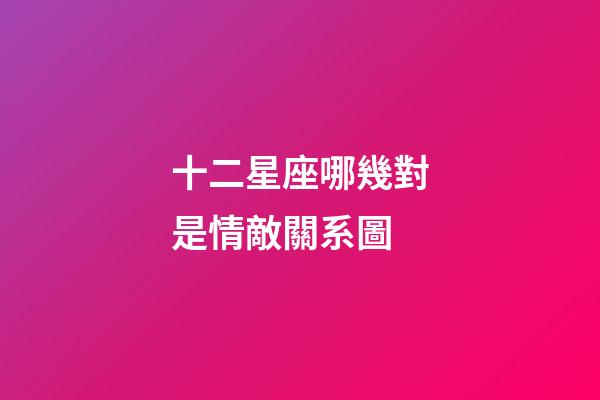 十二星座哪幾對是情敵關系圖-第1張-星座運勢-玄機派