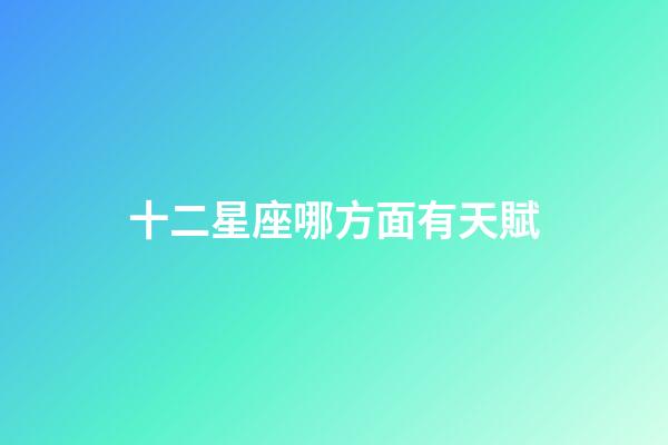 十二星座哪方面有天賦-第1張-星座運勢-玄機派