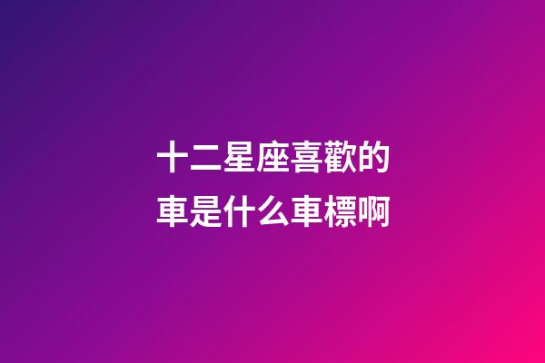 十二星座喜歡的車是什么車標啊-第1張-星座運勢-玄機派