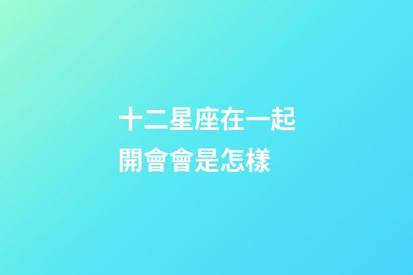 十二星座在一起開會會是怎樣-第1張-星座運勢-玄機派