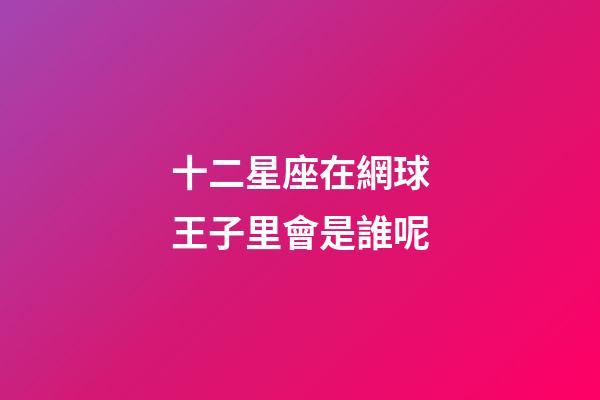 十二星座在網球王子里會是誰呢-第1張-星座運勢-玄機派