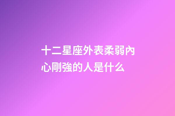 十二星座外表柔弱內心剛強的人是什么-第1張-星座運勢-玄機派
