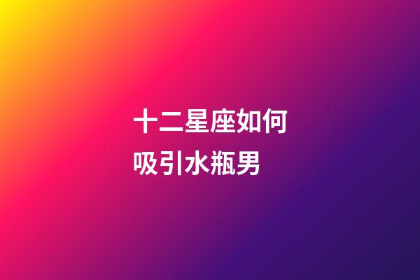 十二星座如何吸引水瓶男-第1張-星座運勢-玄機派