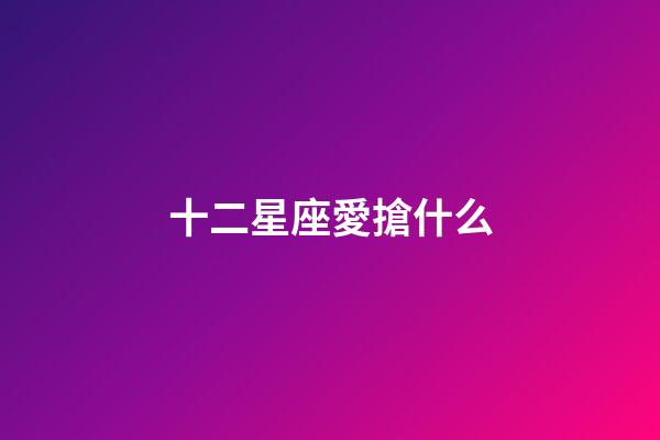 十二星座愛搶什么-第1張-星座運勢-玄機派