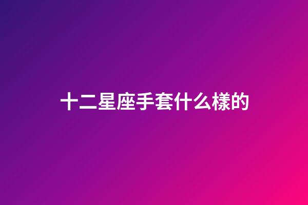 十二星座手套什么樣的