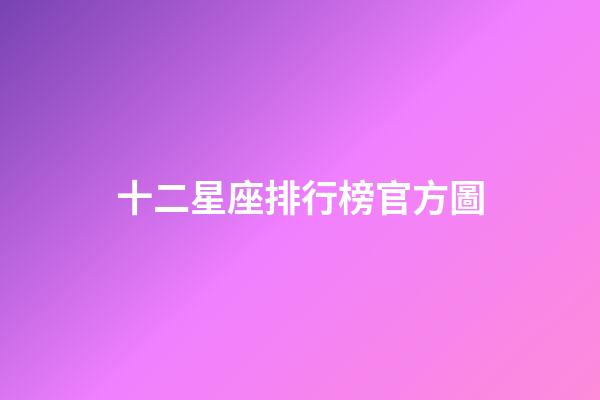 十二星座排行榜官方圖-第1張-星座運(yùn)勢(shì)-玄機(jī)派