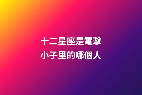 十二星座是電擊小子里的哪個人-第1張-星座運勢-玄機派