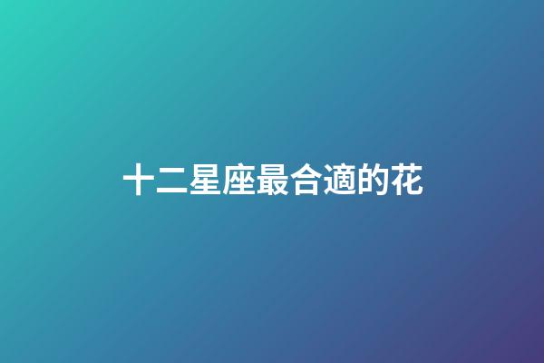 十二星座最合適的花-第1張-星座運勢-玄機派