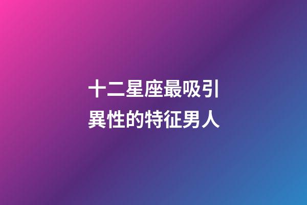 十二星座最吸引異性的特征男人-第1張-星座運勢-玄機派
