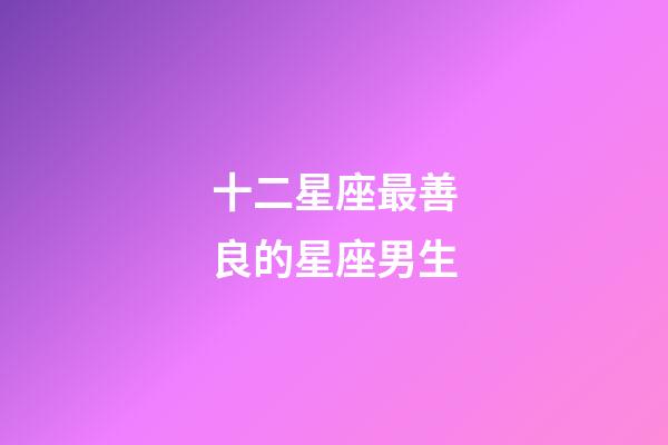 十二星座最善良的星座男生-第1張-星座運勢-玄機派