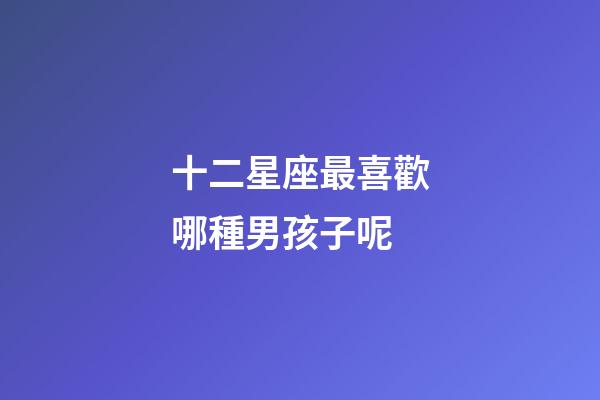 十二星座最喜歡哪種男孩子呢-第1張-星座運勢-玄機派