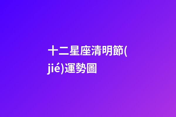 十二星座清明節(jié)運勢圖