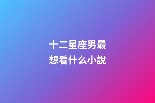 十二星座男最想看什么小說-第1張-星座運勢-玄機派