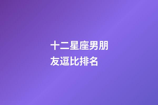 十二星座男朋友逗比排名-第1張-星座運勢-玄機派