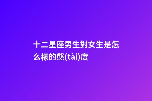 十二星座男生對女生是怎么樣的態(tài)度-第1張-星座運(yùn)勢-玄機(jī)派