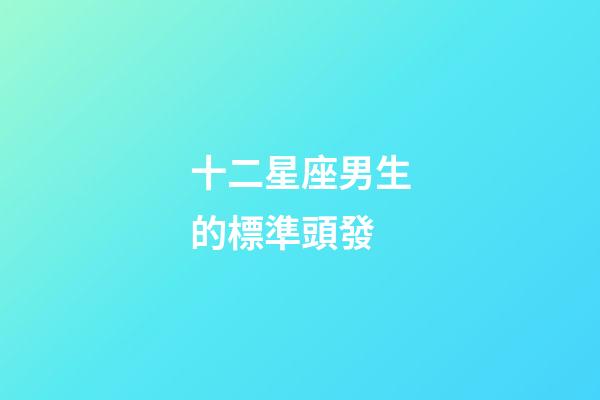 十二星座男生的標準頭發-第1張-星座運勢-玄機派