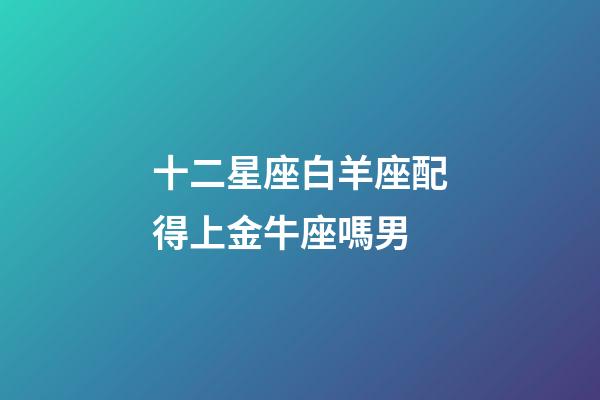 十二星座白羊座配得上金牛座嗎男-第1張-星座運勢-玄機派