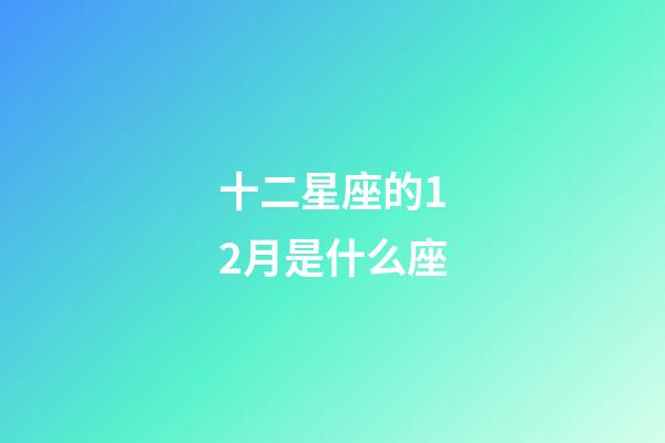 十二星座的12月是什么座-第1張-星座運勢-玄機派