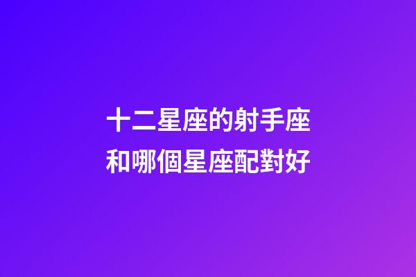 十二星座的射手座和哪個星座配對好-第1張-星座運勢-玄機派