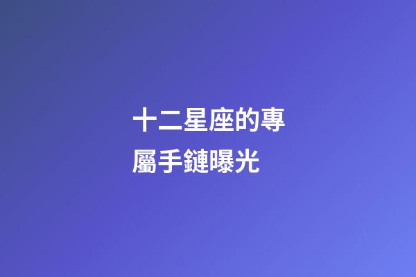 十二星座的專屬手鏈曝光-第1張-星座運勢-玄機派