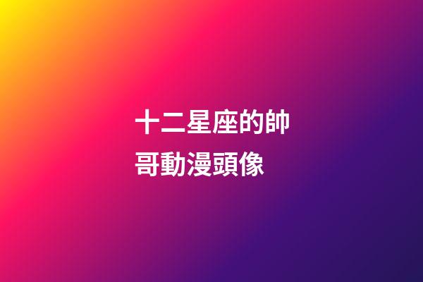 十二星座的帥哥動漫頭像