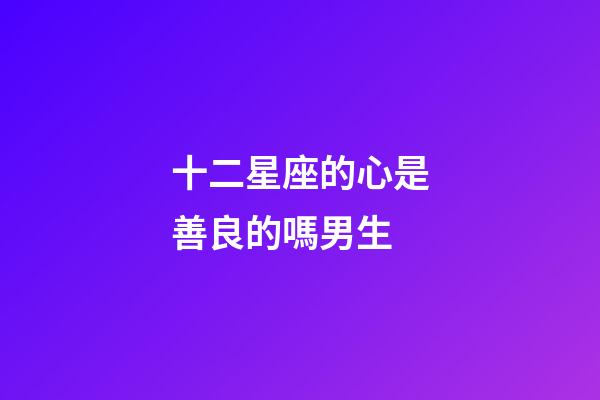 十二星座的心是善良的嗎男生-第1張-星座運(yùn)勢(shì)-玄機(jī)派