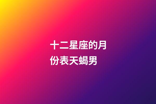 十二星座的月份表天蝎男-第1張-星座運(yùn)勢(shì)-玄機(jī)派