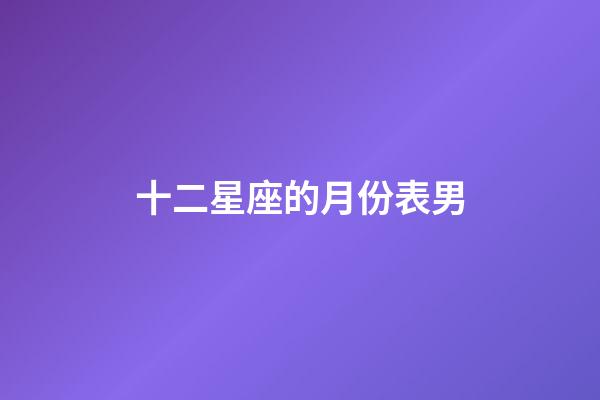 十二星座的月份表男-第1張-星座運勢-玄機派